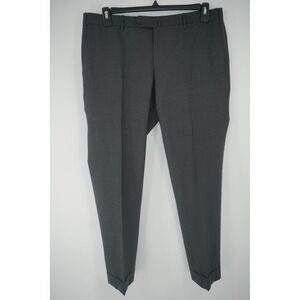 PT Torino Dress Pants Gray Super 160s Wool Slim Fit Cuffed Men's 52 36x29